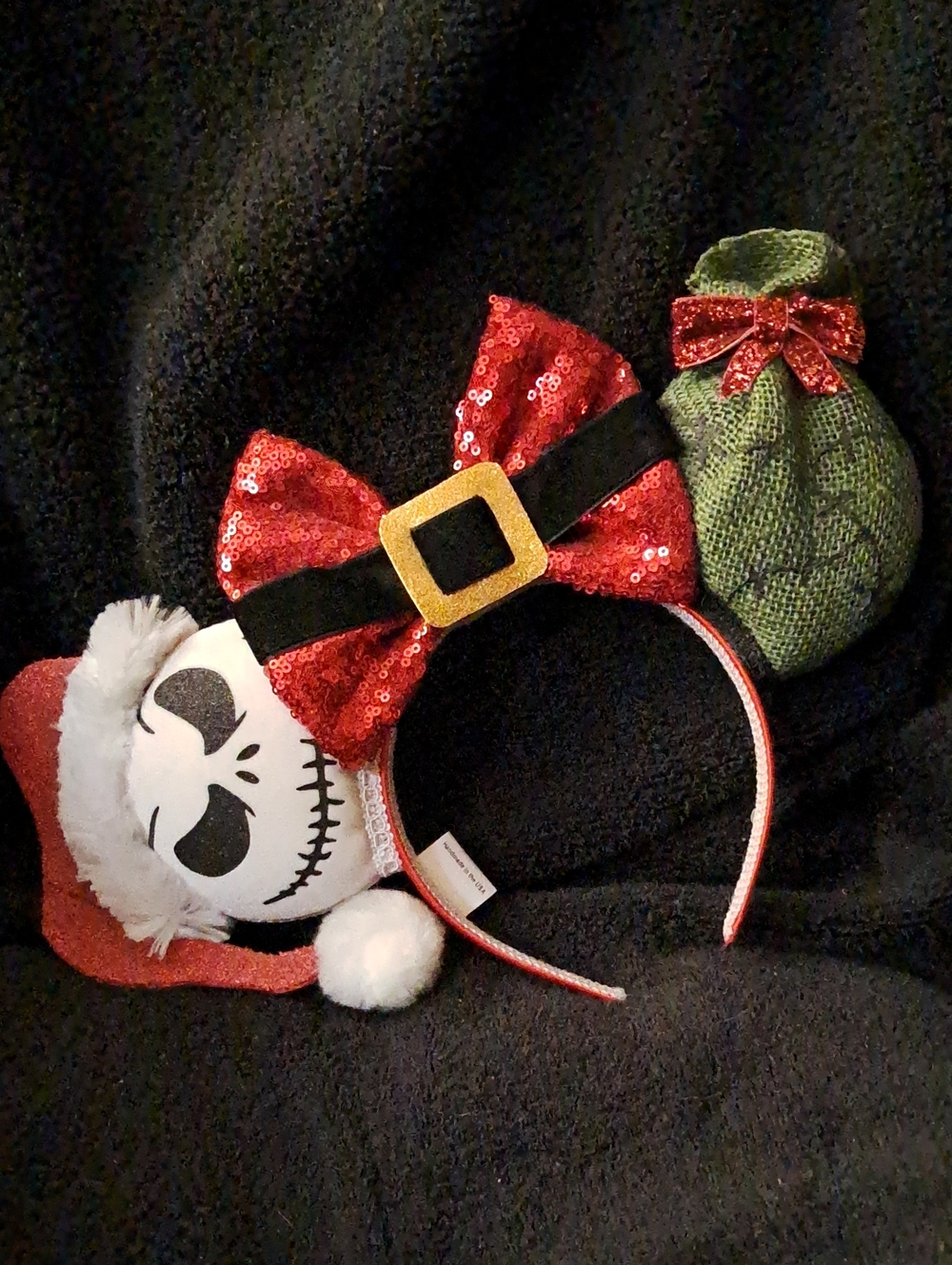 Handmade Santa Jack Skellington Minnie Ears